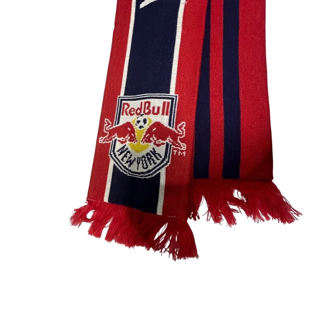 Adidas New York Red Bulls MLS Soccer Scarf Red Navy Blue Knit‎ 01/14 S300Z
